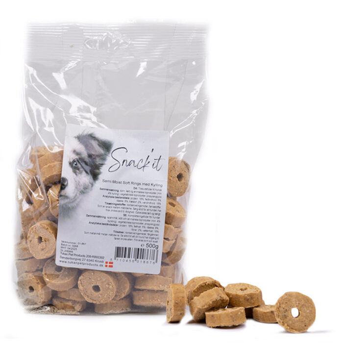 Snack'it Soft Rings m. Kylling 500g