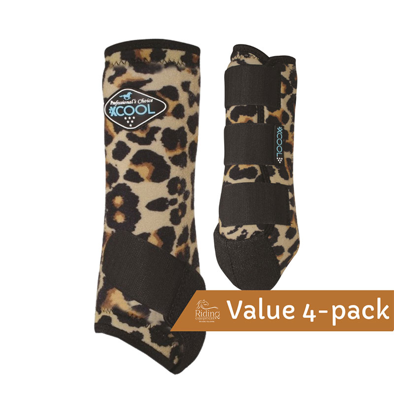 2XCool Sports Medicine Boots 4-pack Cheetah