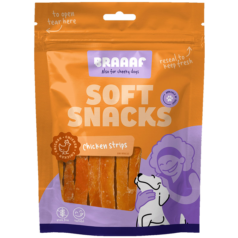 Braaaf Soft Snack Kyllinge Strips