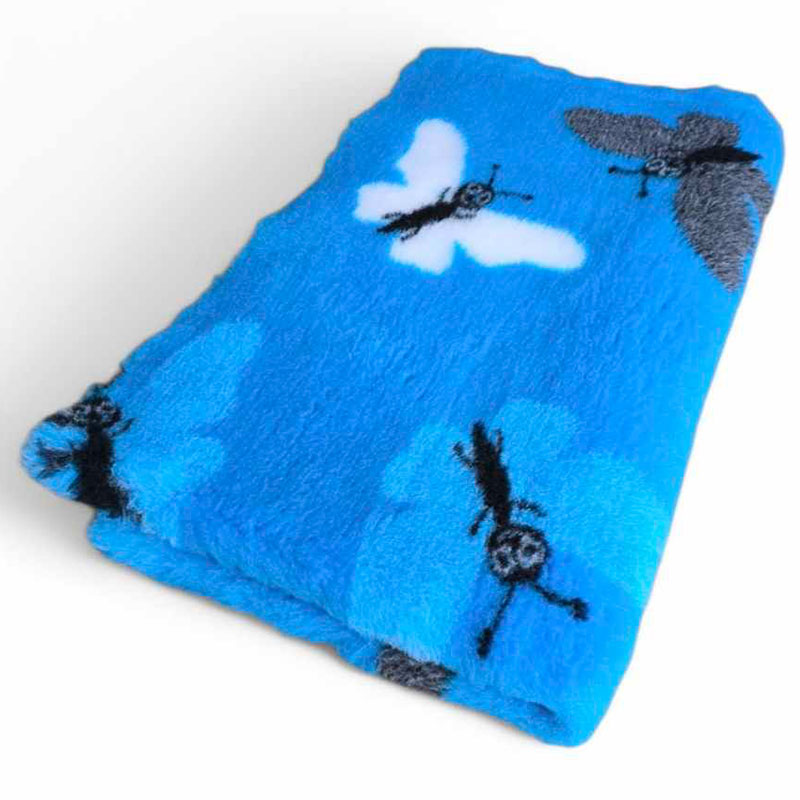 VetBed non-slip Sommerfugl Turkis