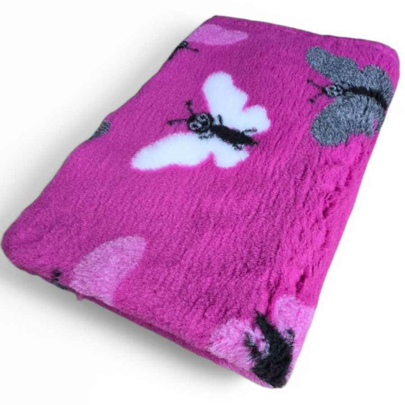VetBed non-slip Sommerfugl Magenta