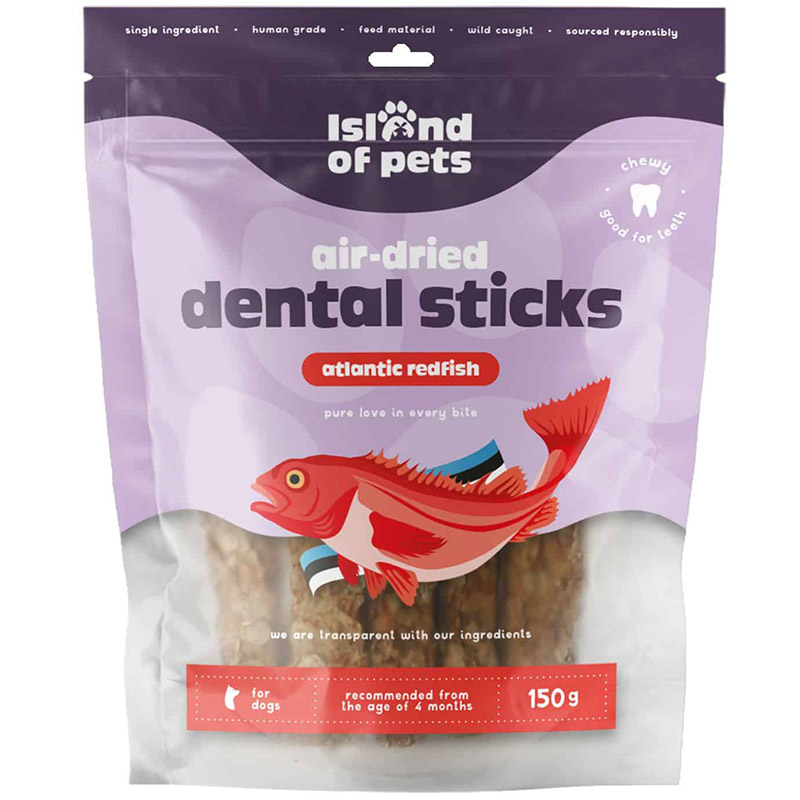 Island of Pets, Air-dried Atlantic redfish dental sticks