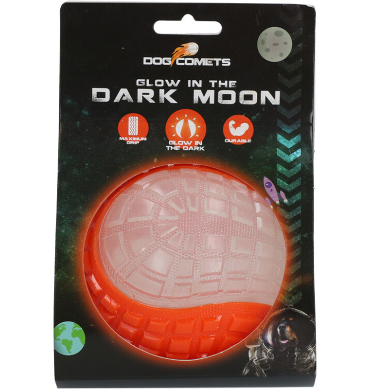 Dog Comets Glow In The Dark Moon Ball Orange