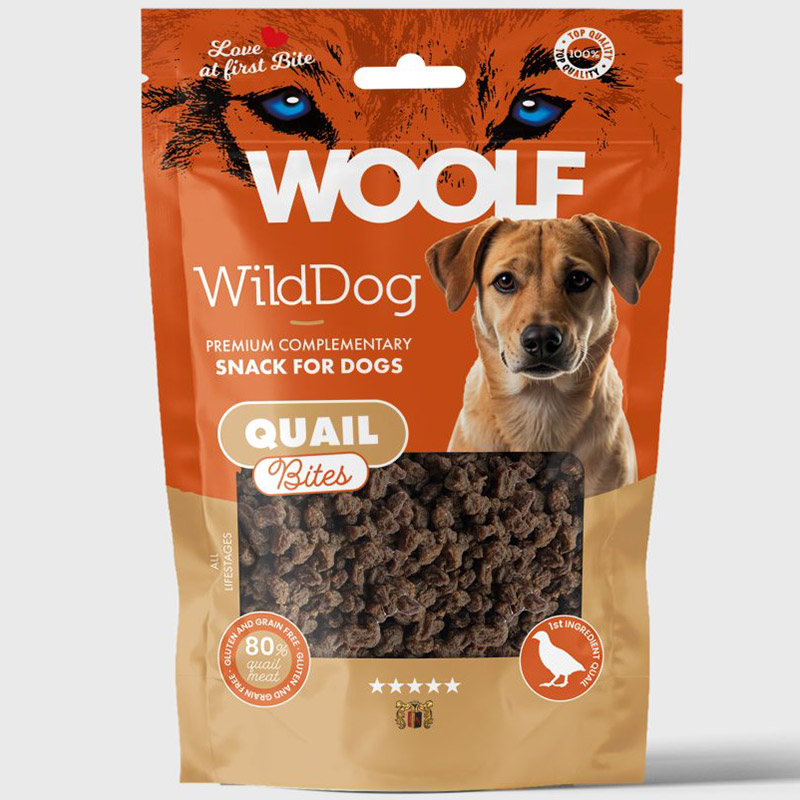 Woolf WildDog Soft Quail Bites 100g